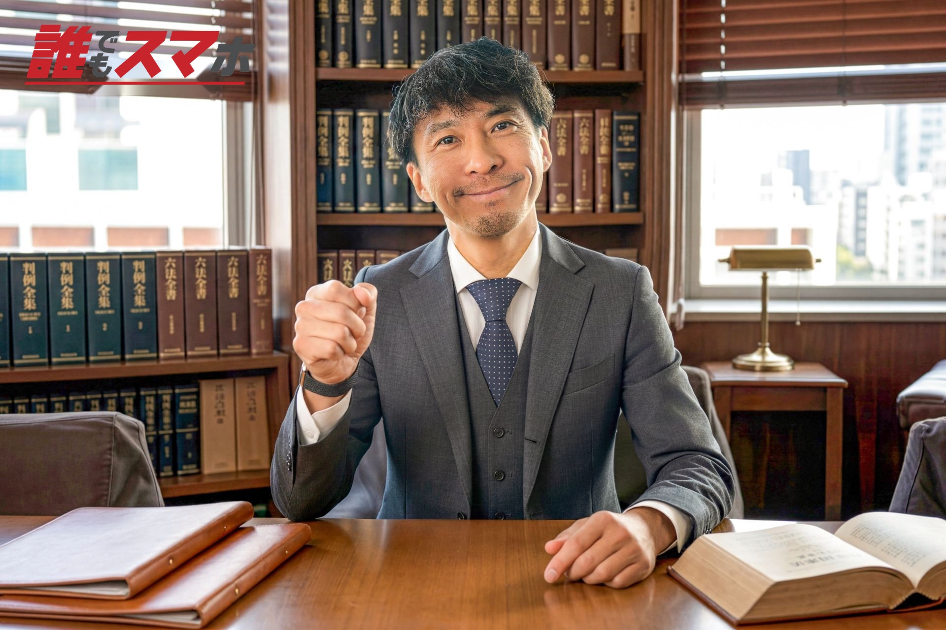 相談に応じる男性弁護士