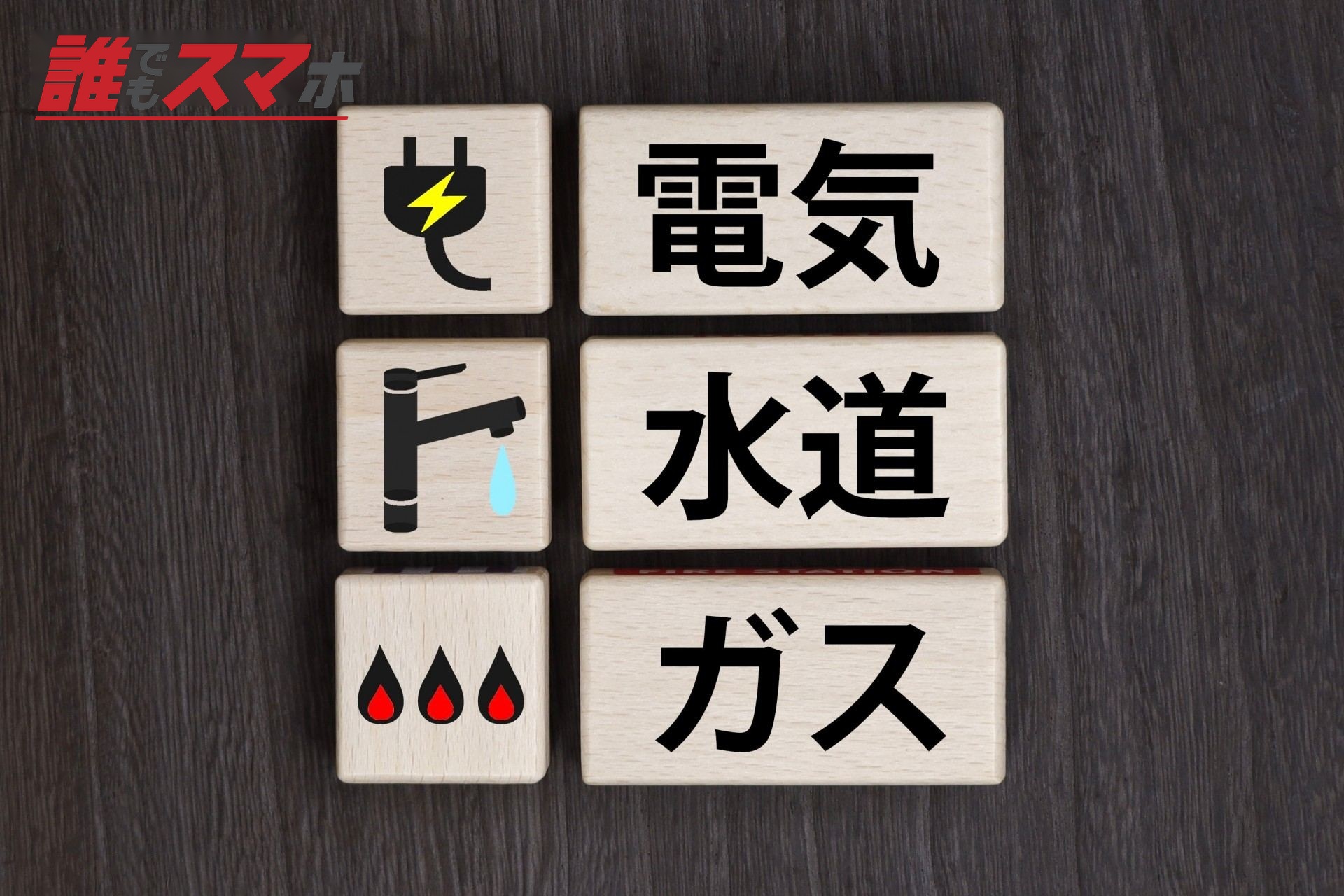 電気水道ガスのマーク